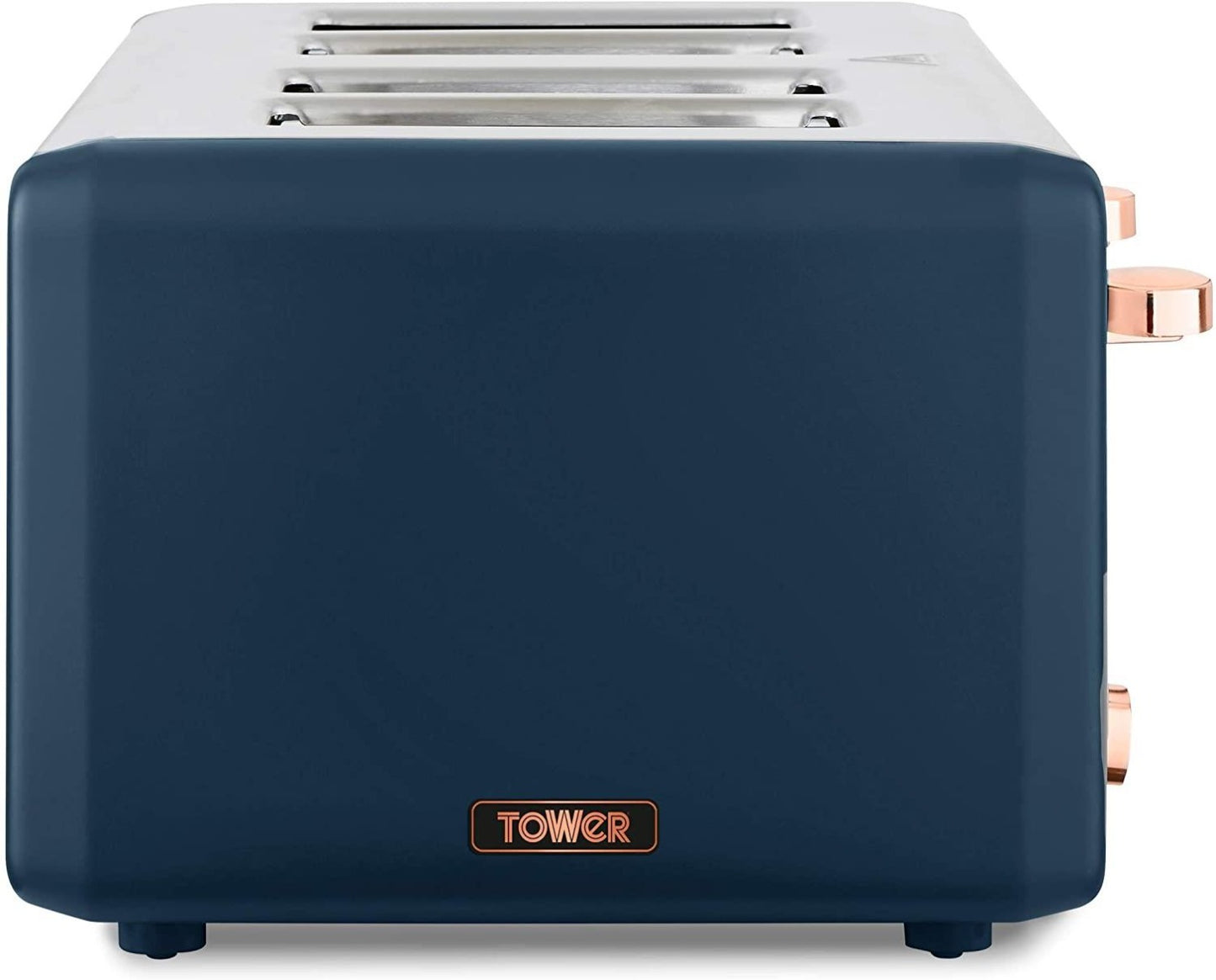 Tower Cavaletto Blue/Rose Gold Kettle & 4 Slice Toaster Combo