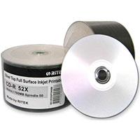 Ritek Full Face Silver Printable 52x CD-R (50 Pack)