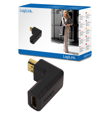 LogiLink HDMI Adaptor AM to AF in 90degree