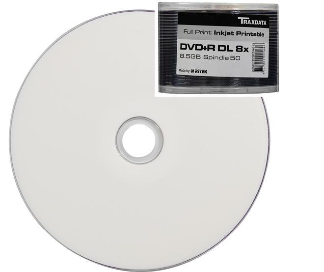 Ritek White Full Face White Printable 8x DVD+R DL - 50 Pack