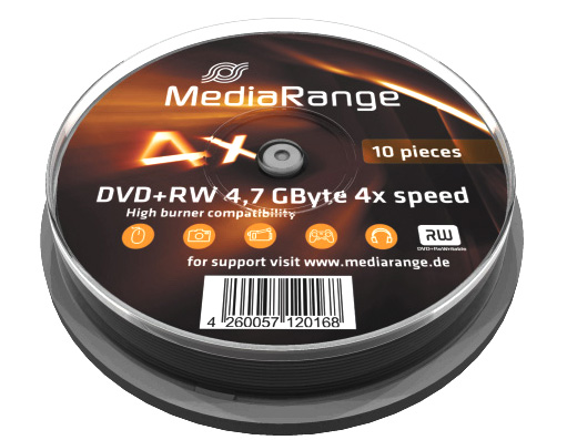 MediaRange 4x DVD+RW (10 Pack)