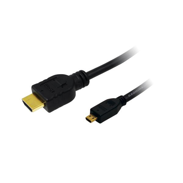 LogiLink HDMI Type A Male to Micro HDMI Type D Male v1.4 Cable 1.5m