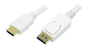 LogiLink DisplayPort Male to HDMI Type A Male Cable 2m