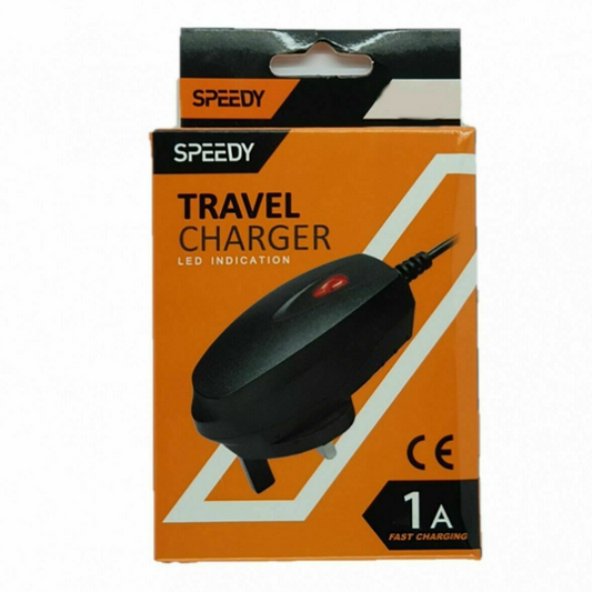 Speedy Mains Travel Charger 1 Amps USB Type-C