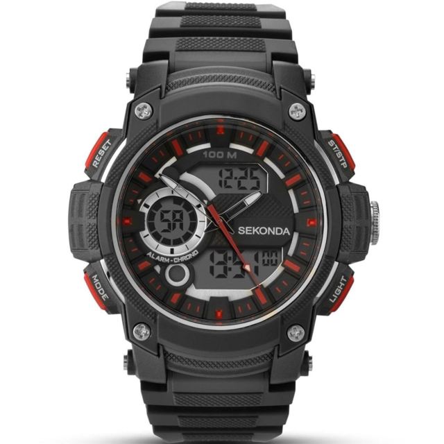 Sekonda Mens Sports Digital Rubber Strap Watch 1161