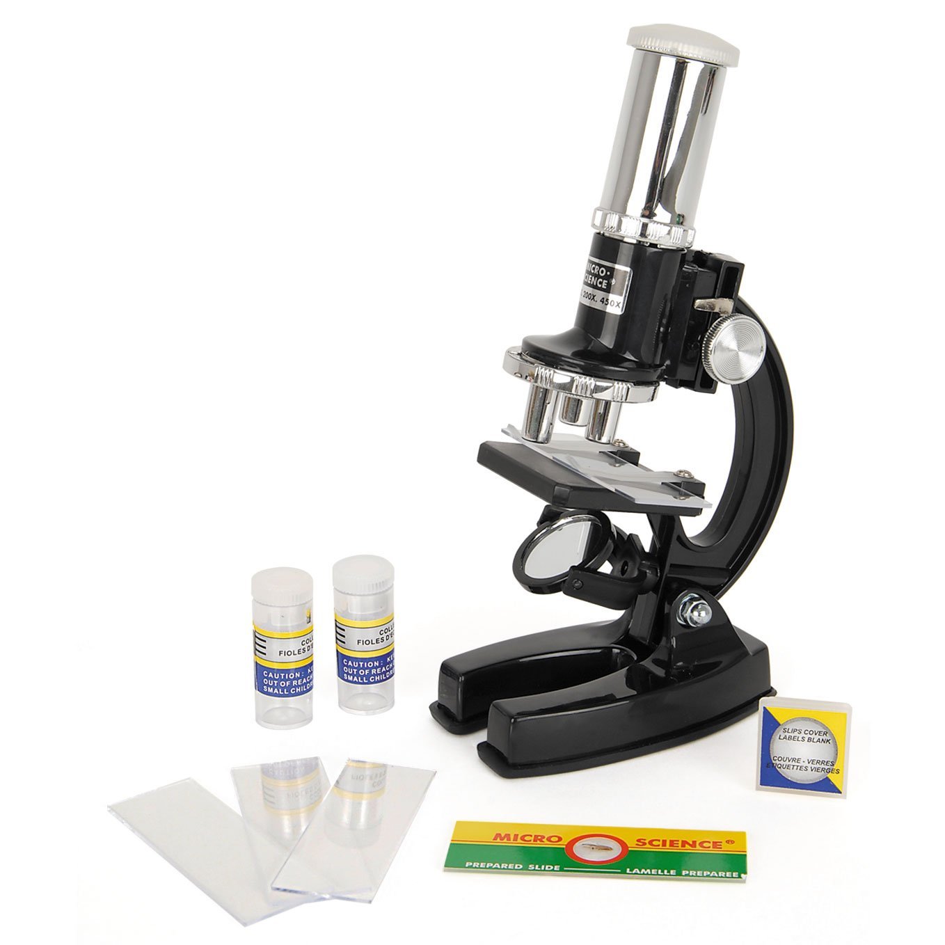 Science Microscope With Illuminator Kids Play set Toy Gift Battery Operated