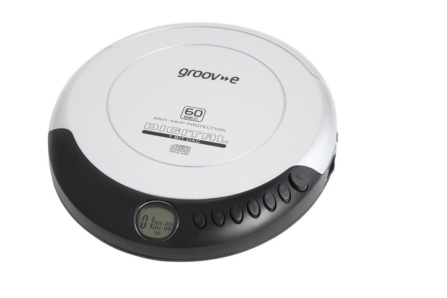 Groov-e GVPS110 Retro Series Personal CD Player with Earphones - Silver