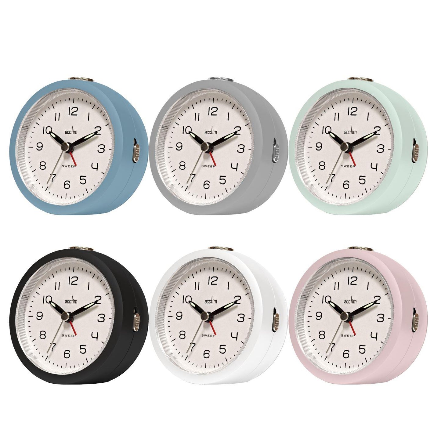 Acctim 15652 Orla Sweep Alarm Clock in White