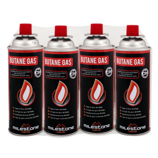 Milestone Camping 4 Pack CRV Gas Canisters 15200