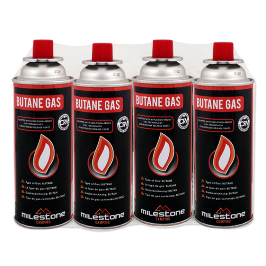 Milestone Camping 4 Pack CRV Gas Canisters 15200