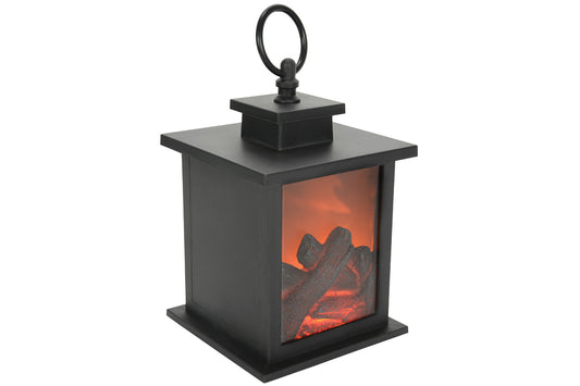 LED Fireplace Lantern with Timer Function