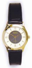 Reflex Men's White Dial Gold/Silver Case Leather Strap Watch