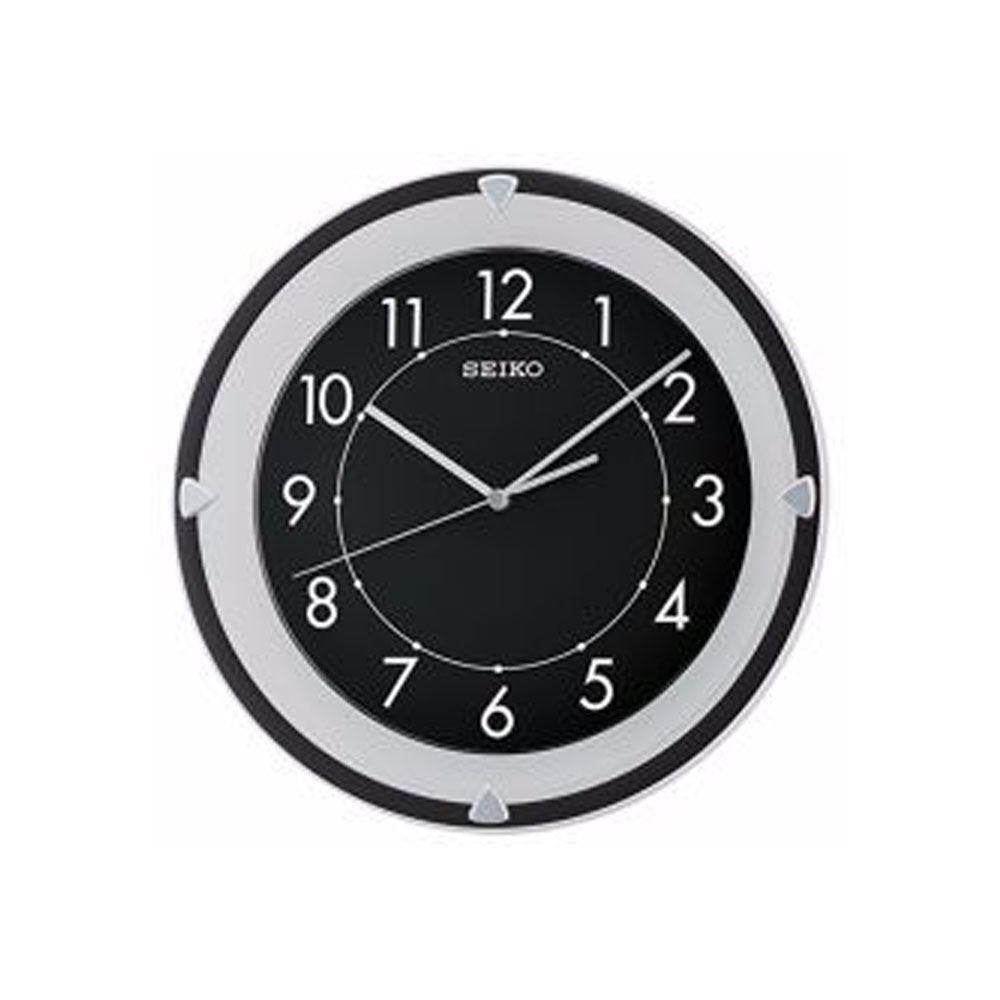 Seiko Black Dial Wall Clock QXA622KT