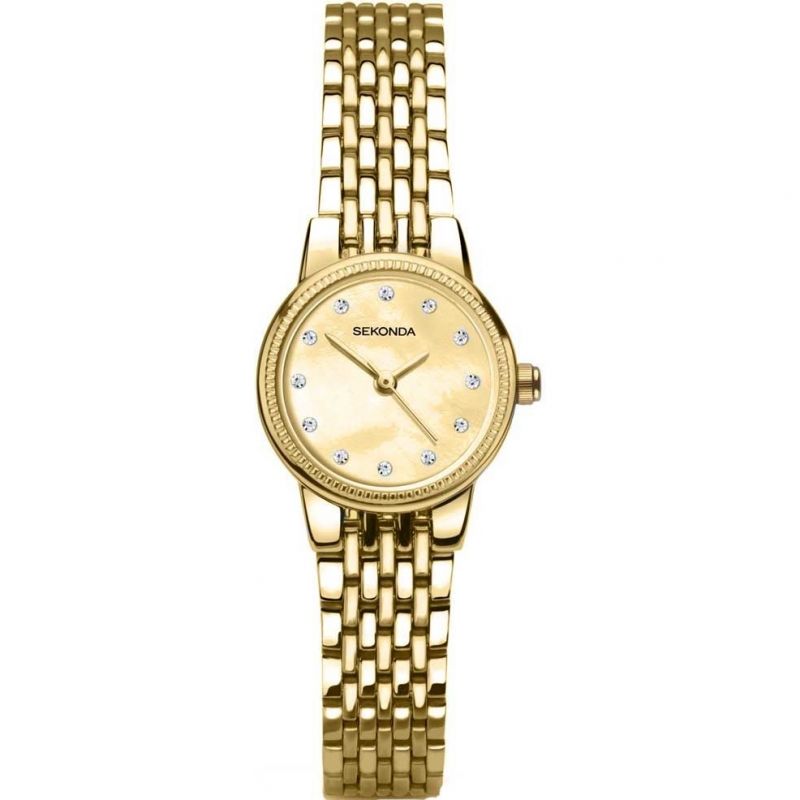 Sekonda Ladies Fashion Designer Gold Bracelet Watch 2466