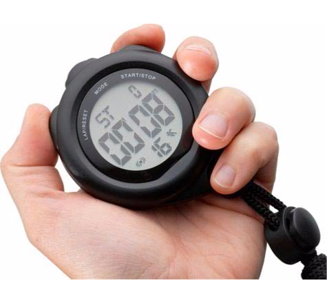 Unisex Black Sports LCD Strap Stopwatch ASW01