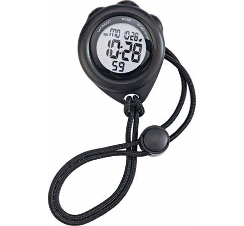 Unisex Black Sports LCD Strap Stopwatch ASW01