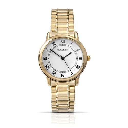 Sekonda Mens Gold Expandable Bracelet Watch 3021b