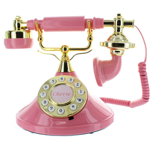Mybelle Cherie Deluxe Retro Corded Telephone - Rose Pink 383P