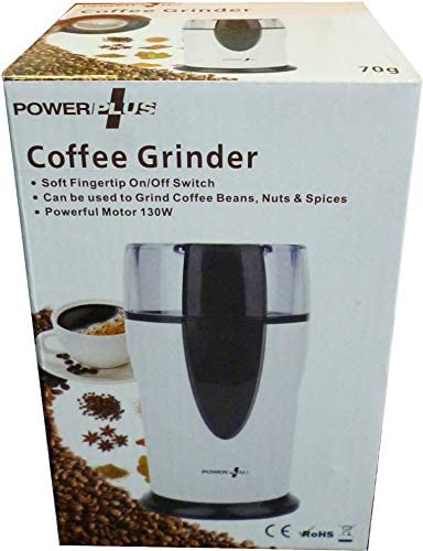 POWERPLUS Coffee Grinder 130 Watt Can Be Used for Coffee Beans, Nuts and Spices,White