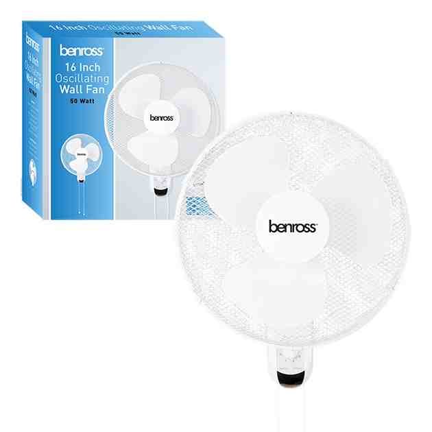 Benross 16 Inch 50w Wall Fan for Home, Shop and Offices