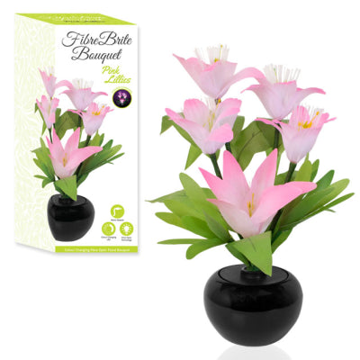 Fibre Brite Bouquet-Pink Lillies