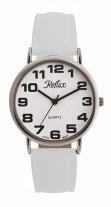 Reflex Women's White Dial Gold/Silver Case Leather Strap Watch