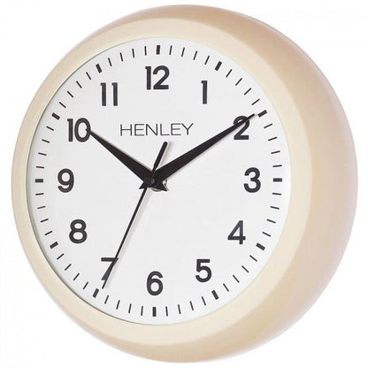 HENLEY 25cm Metal Porthole Wall Clock - Cream/Blue/Grey HCW009