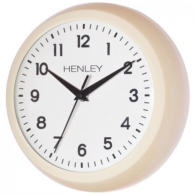 HENLEY 25cm Metal Porthole Wall Clock - Cream/Blue/Grey HCW009