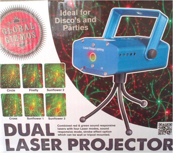 Dual Laser Projector combination of Red & Green light for party christmas