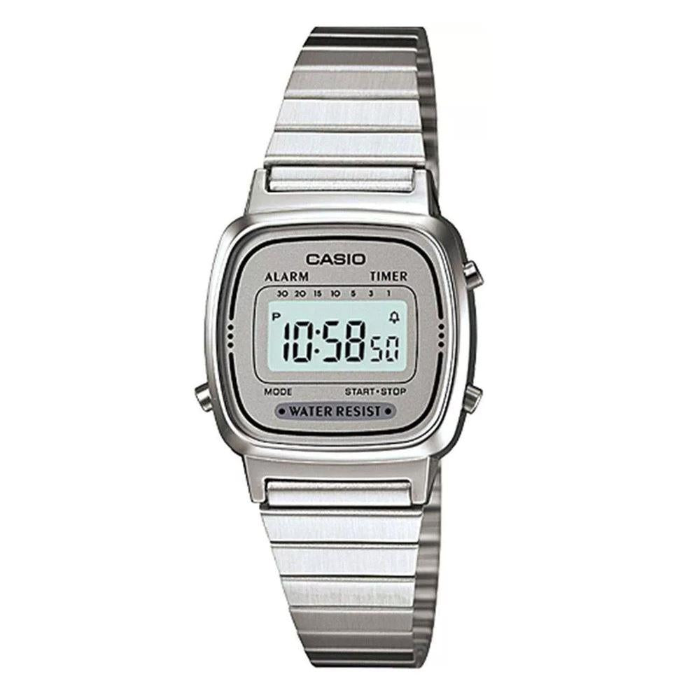 Casio Digital Stainless Steel Alarm Timer LA670WA-7DF