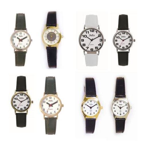 Reflex Women's White Dial Gold/Silver Case Leather Strap Watch