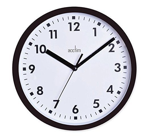 Acctim Wickford Round Wall Clock - Black 22493