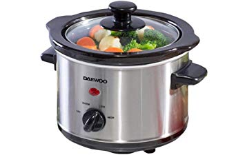 Daewoo Stainless Steel 1.5L Ceramic Slow Cooker