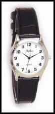 Reflex Men's White Dial Gold/Silver Case Leather Strap Watch