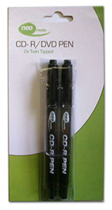 Neo Twin Tipped CD/DVD Marker Pens - 2 Pack