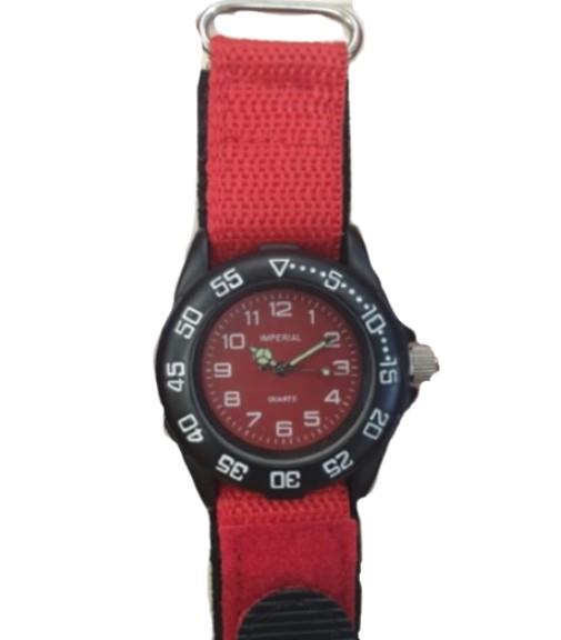 Imperial Kid's Girls & Boys Big Dial with Velcro Nylon Strap Easy Fasten Watch IMP430 Available Multiple Colour CLEARANCE NEEDS RE-BATTERY