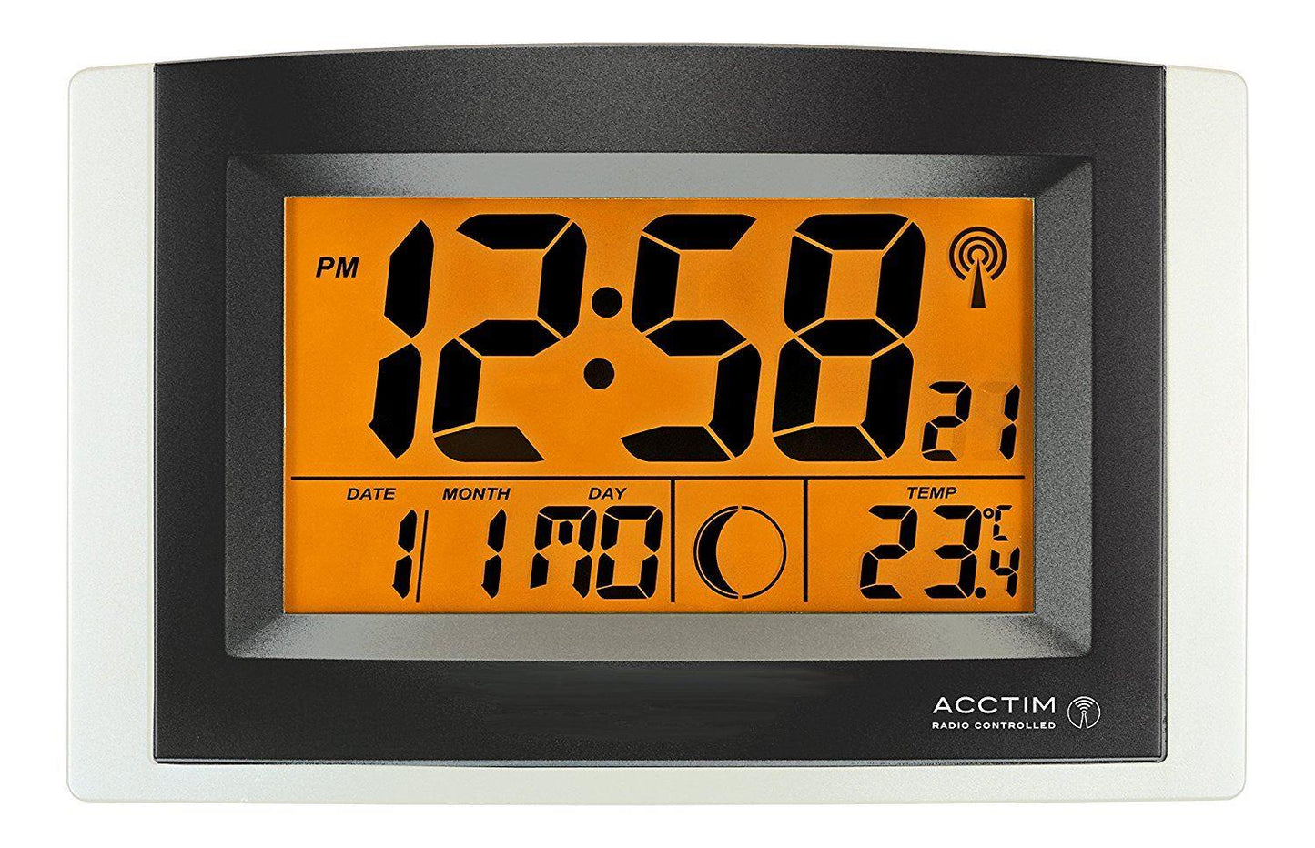 Acctim Strato Smartlite Wall/Desk Clock With Alarm & Snooze 74657