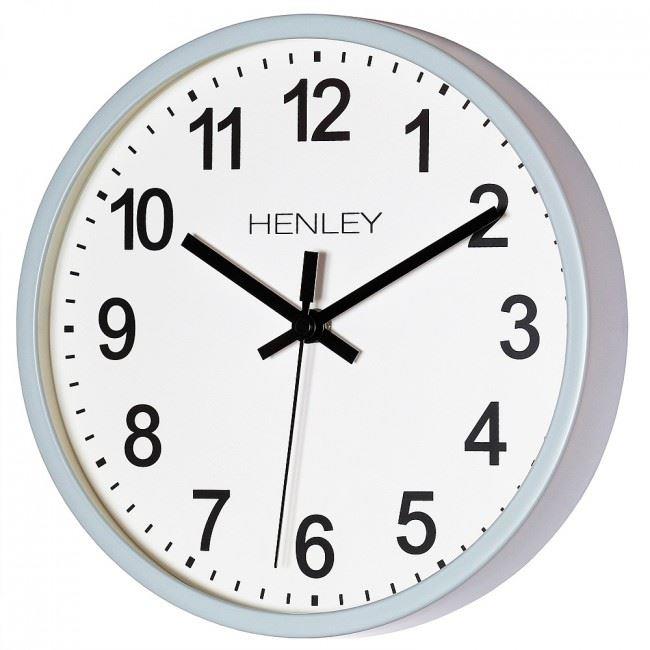 Henley 25cm Kitchen Wall Clock - Ivory/Blue/Grey HCW007