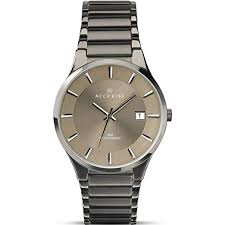 Accurist Mens Fashion Grey Metal Bracelet Watch 7009