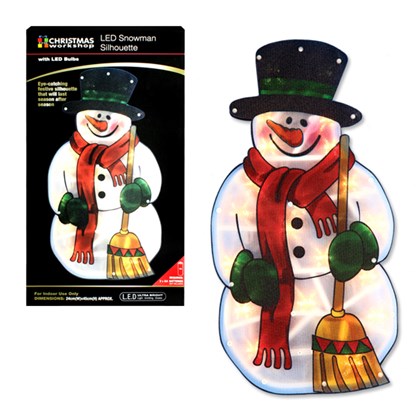 B/Op Snowman Metallic Light Up Silhouette