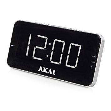 Akai AM/FM Alarm Clock Radio with Jumbo 1.8-Inch LED Display