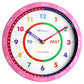 Ravel 25cm Childrens Time-Teacher Wall Clock R.KC.TT Available Multiple Colour