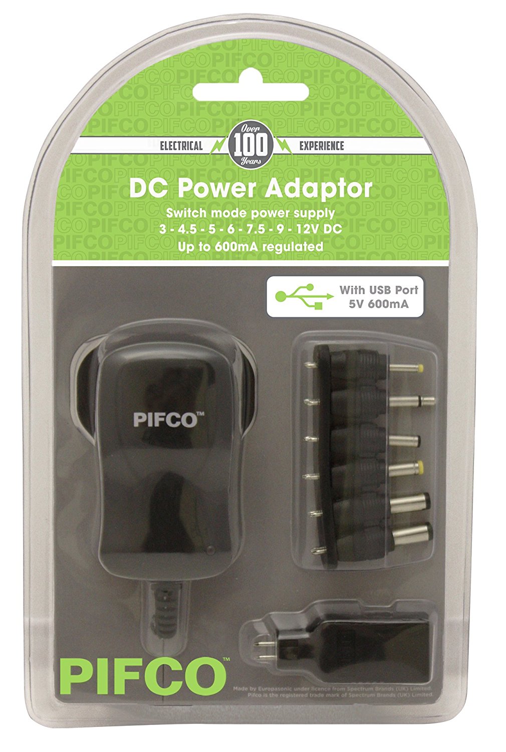 Daewoo 1500 mAh AC/DC Power Adapter