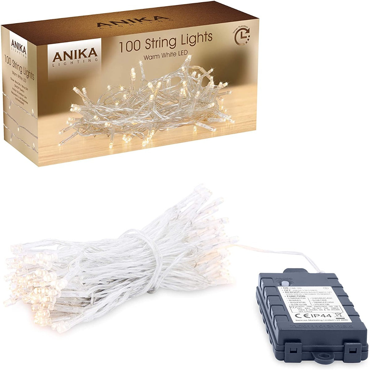 100 LED Warm White String Light