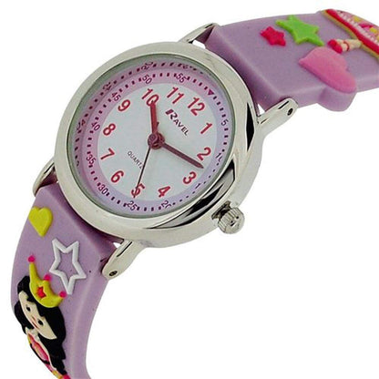 Ravel Children Girls & Boys 3D Cartoon Time Teacher Watch Available Multicolour & Design Strap R1513