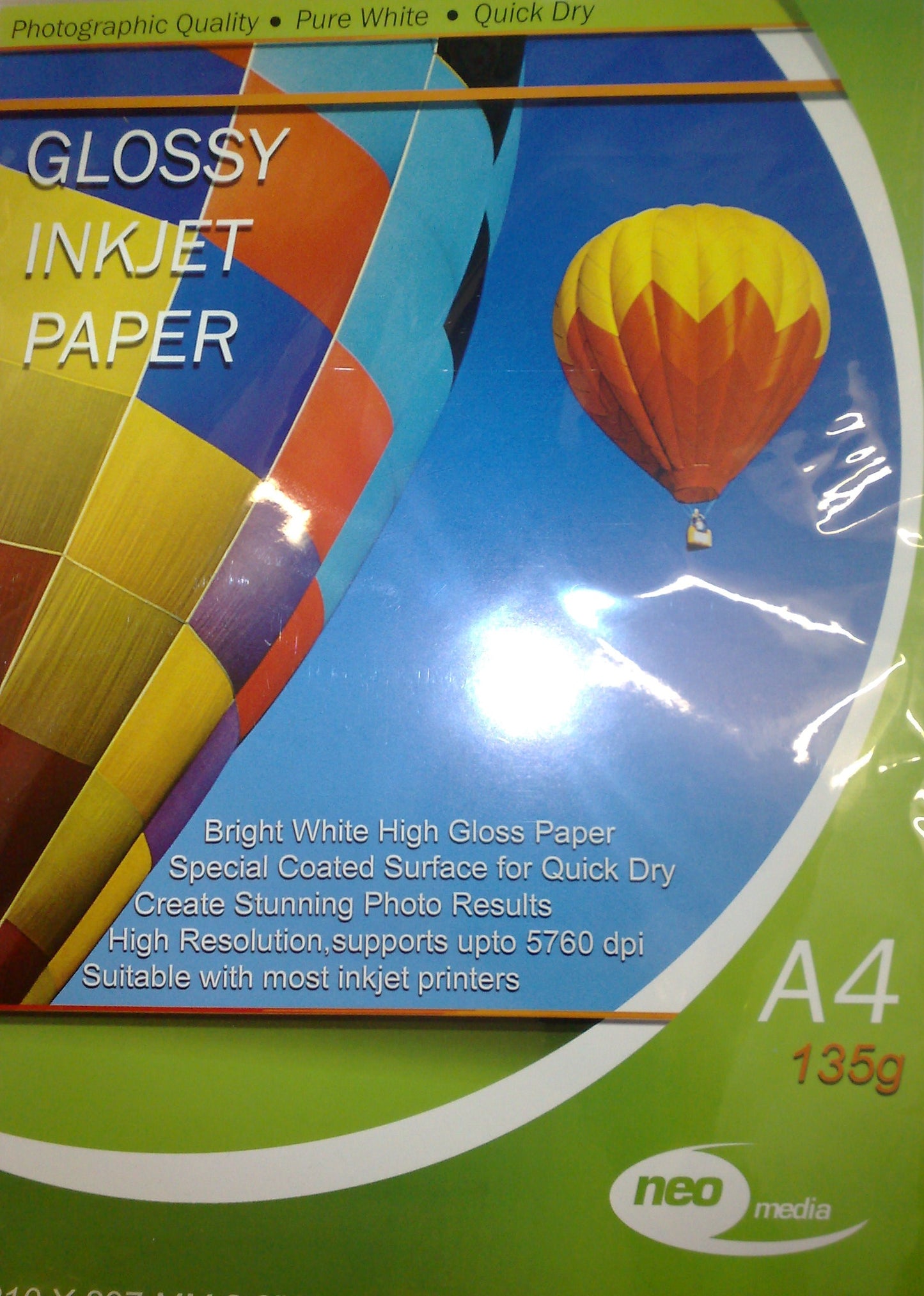 135g Gloss Inkjet Photo Paper - 20 Sheets