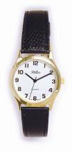 Reflex Men's White Dial Gold/Silver Case Leather Strap Watch