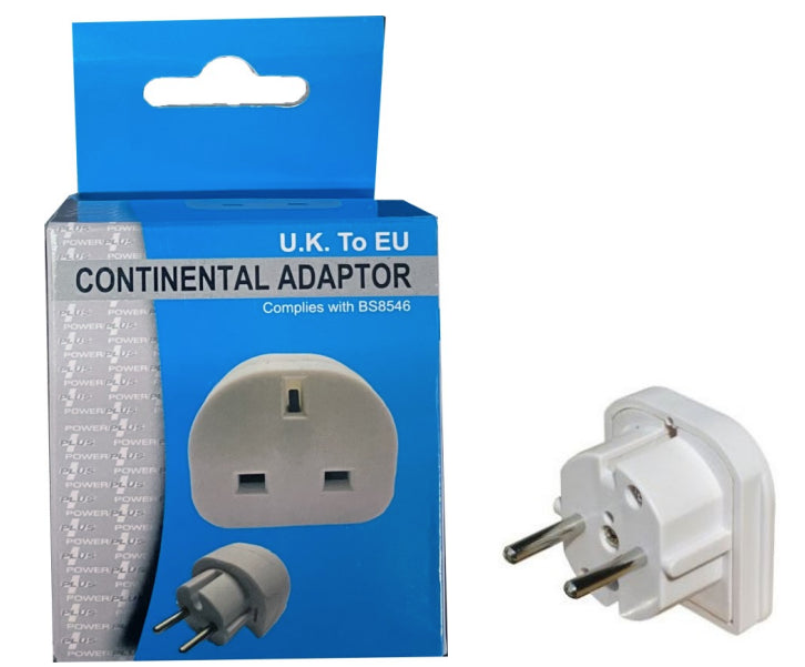 PowerPlus Continental Travel Adaptor UK - EU