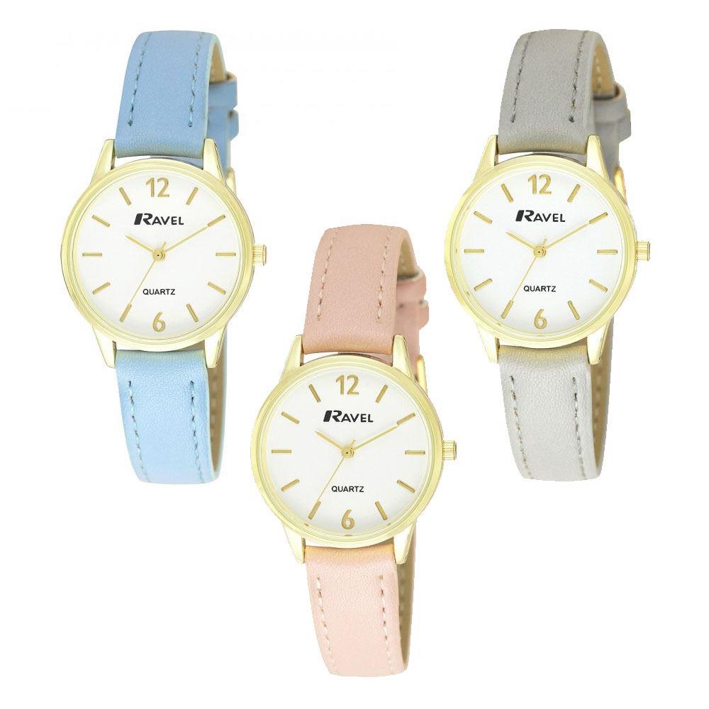 Ravel Ladies Classic Leather Strap Watch R0133