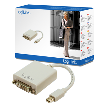 LogiLink Mini DP Male to DVI-I (24+5) Female Adaptor Cable